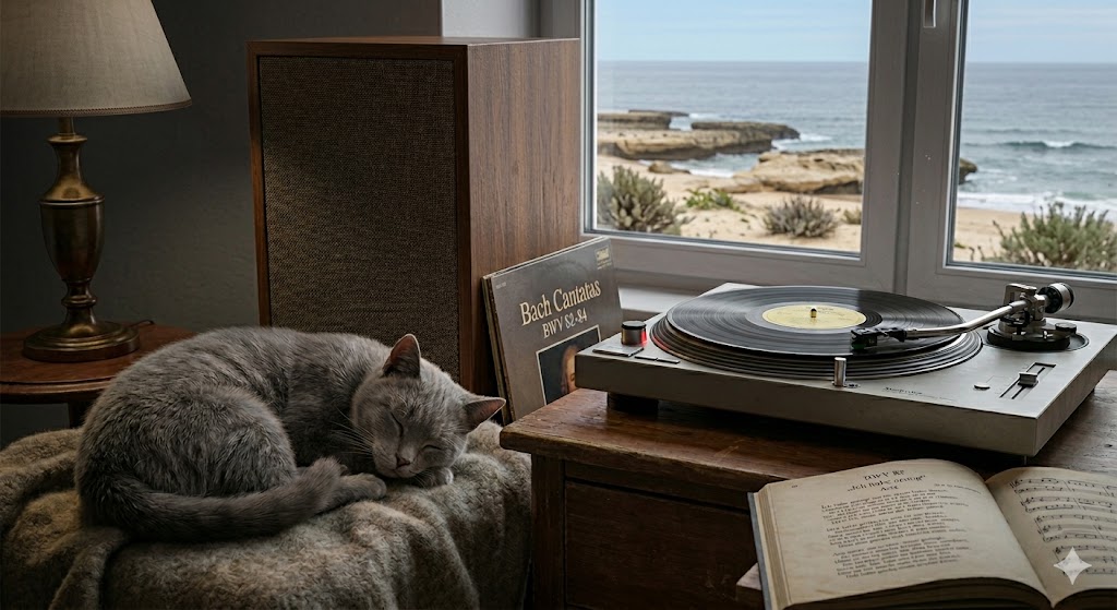 Bach, gato gris perla